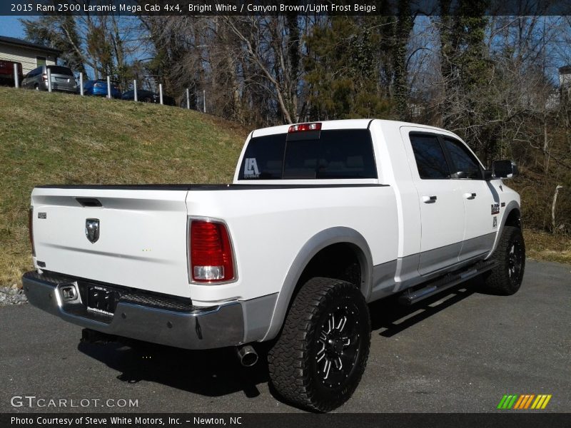 Bright White / Canyon Brown/Light Frost Beige 2015 Ram 2500 Laramie Mega Cab 4x4