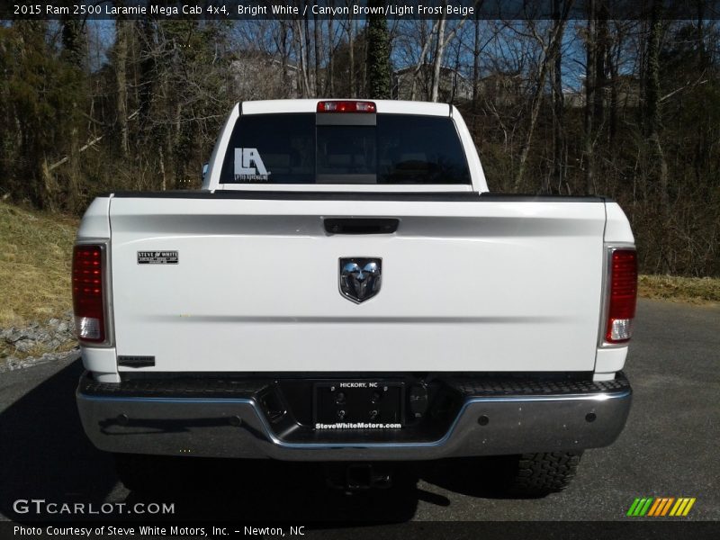 Bright White / Canyon Brown/Light Frost Beige 2015 Ram 2500 Laramie Mega Cab 4x4