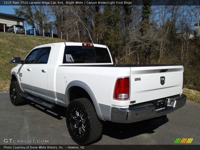 Bright White / Canyon Brown/Light Frost Beige 2015 Ram 2500 Laramie Mega Cab 4x4