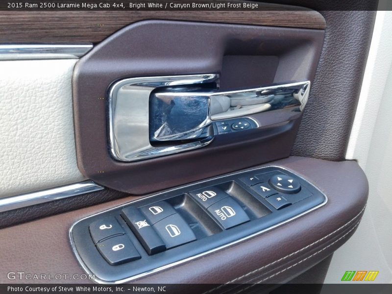 Bright White / Canyon Brown/Light Frost Beige 2015 Ram 2500 Laramie Mega Cab 4x4