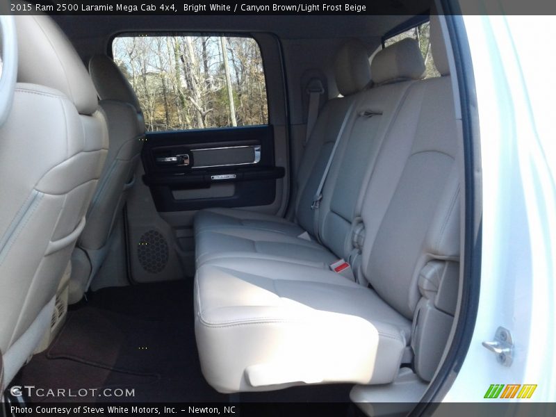 Bright White / Canyon Brown/Light Frost Beige 2015 Ram 2500 Laramie Mega Cab 4x4