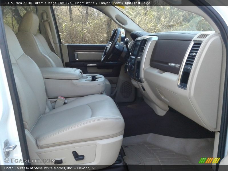 Bright White / Canyon Brown/Light Frost Beige 2015 Ram 2500 Laramie Mega Cab 4x4
