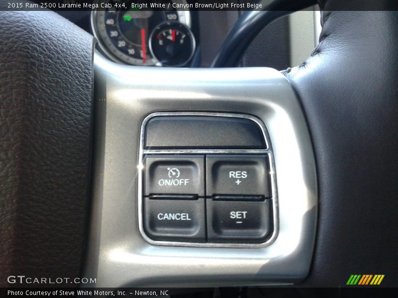 Bright White / Canyon Brown/Light Frost Beige 2015 Ram 2500 Laramie Mega Cab 4x4