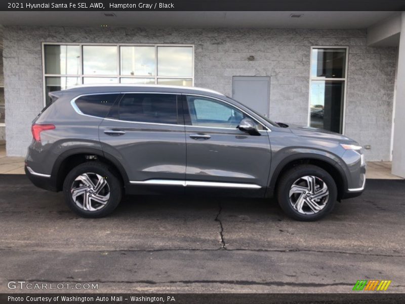 Hampton Gray / Black 2021 Hyundai Santa Fe SEL AWD