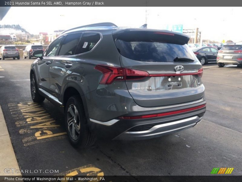 Hampton Gray / Black 2021 Hyundai Santa Fe SEL AWD