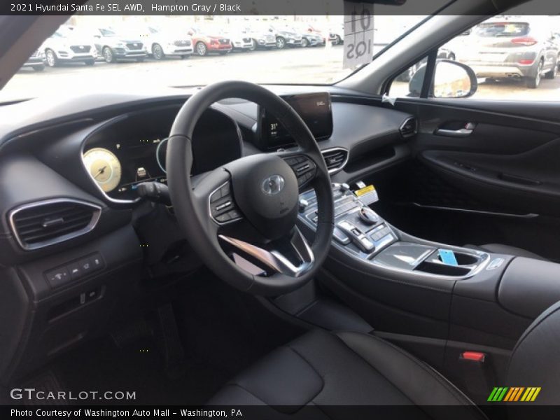 Hampton Gray / Black 2021 Hyundai Santa Fe SEL AWD