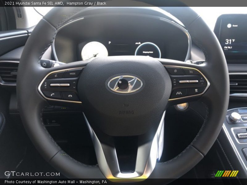 Hampton Gray / Black 2021 Hyundai Santa Fe SEL AWD