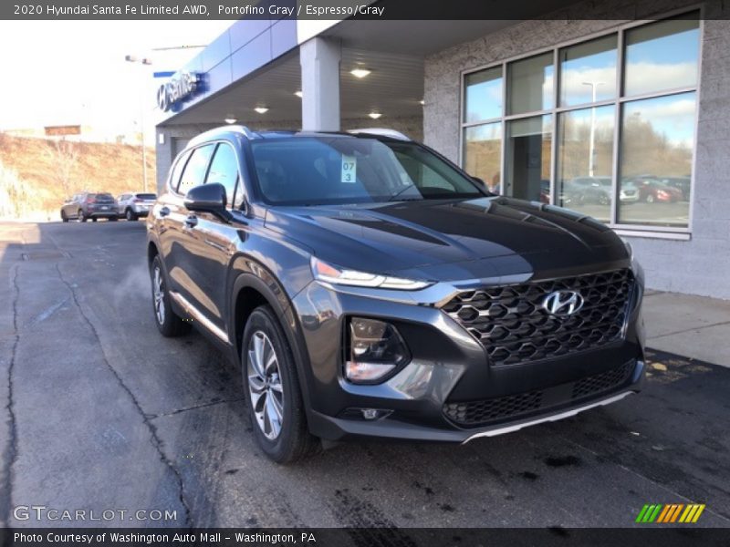 Portofino Gray / Espresso/Gray 2020 Hyundai Santa Fe Limited AWD