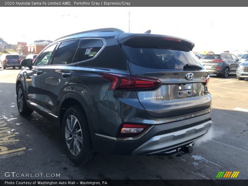 Portofino Gray / Espresso/Gray 2020 Hyundai Santa Fe Limited AWD