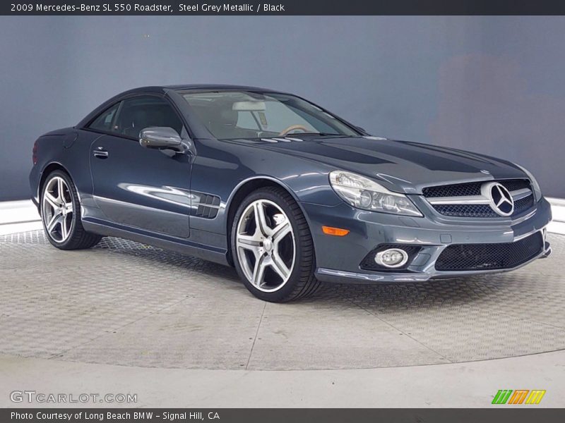 Steel Grey Metallic / Black 2009 Mercedes-Benz SL 550 Roadster