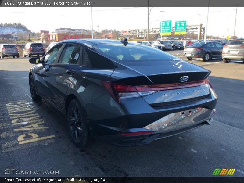Portofino Gray / Black 2021 Hyundai Elantra SEL