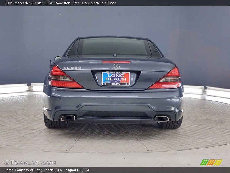 Steel Grey Metallic / Black 2009 Mercedes-Benz SL 550 Roadster