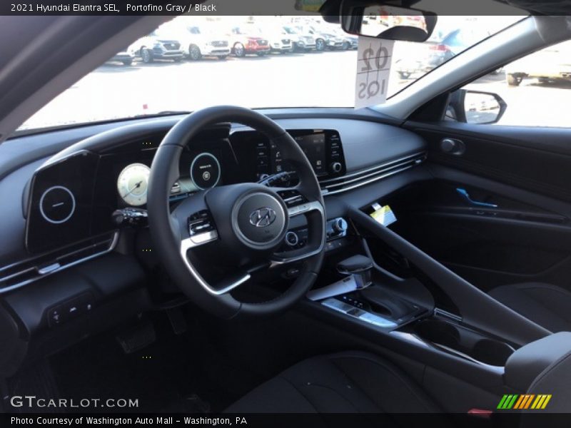 Portofino Gray / Black 2021 Hyundai Elantra SEL