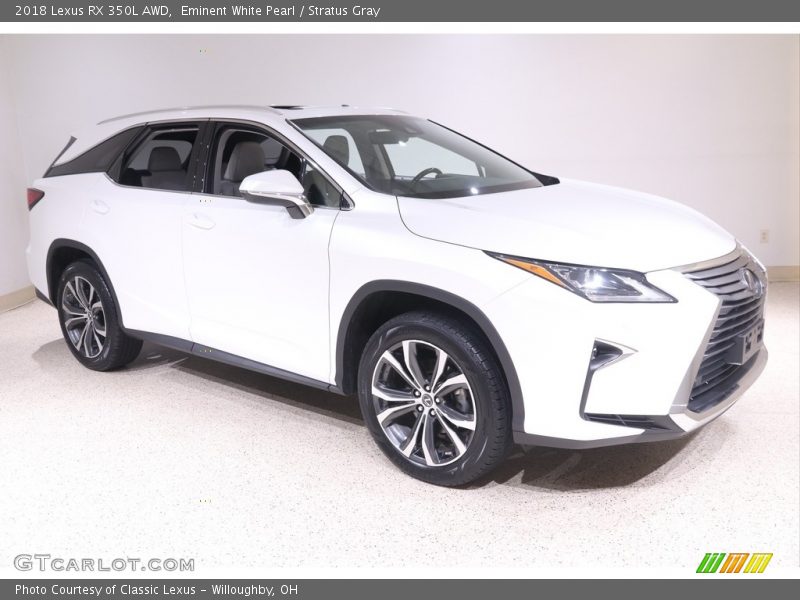 Eminent White Pearl / Stratus Gray 2018 Lexus RX 350L AWD