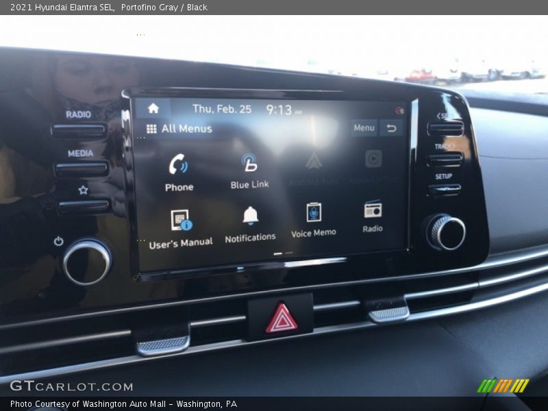 Portofino Gray / Black 2021 Hyundai Elantra SEL