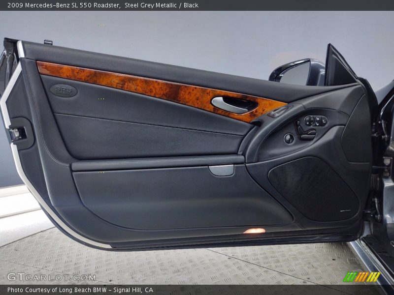 Steel Grey Metallic / Black 2009 Mercedes-Benz SL 550 Roadster