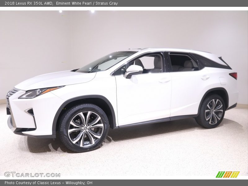 Eminent White Pearl / Stratus Gray 2018 Lexus RX 350L AWD