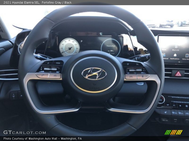 Portofino Gray / Black 2021 Hyundai Elantra SEL