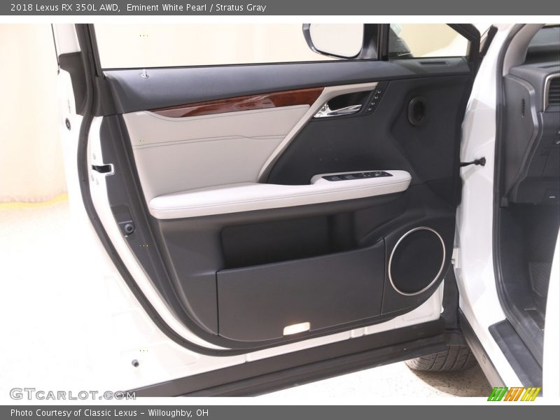 Eminent White Pearl / Stratus Gray 2018 Lexus RX 350L AWD