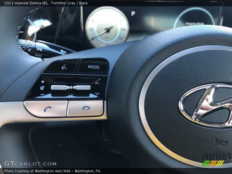 Portofino Gray / Black 2021 Hyundai Elantra SEL