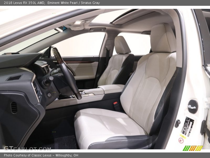 Eminent White Pearl / Stratus Gray 2018 Lexus RX 350L AWD