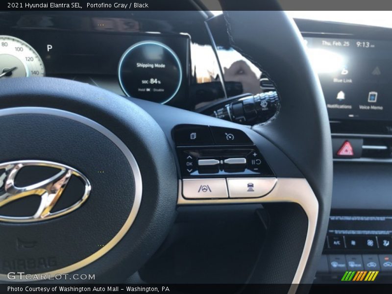 Portofino Gray / Black 2021 Hyundai Elantra SEL