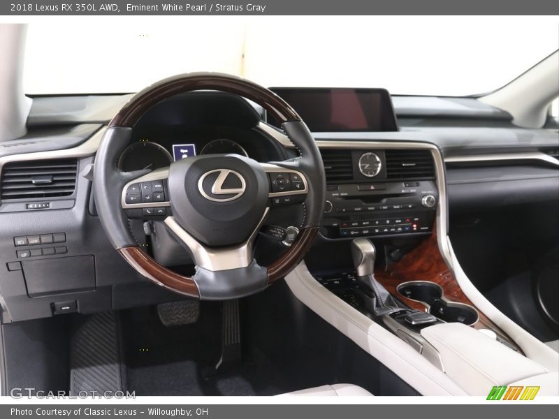 Eminent White Pearl / Stratus Gray 2018 Lexus RX 350L AWD