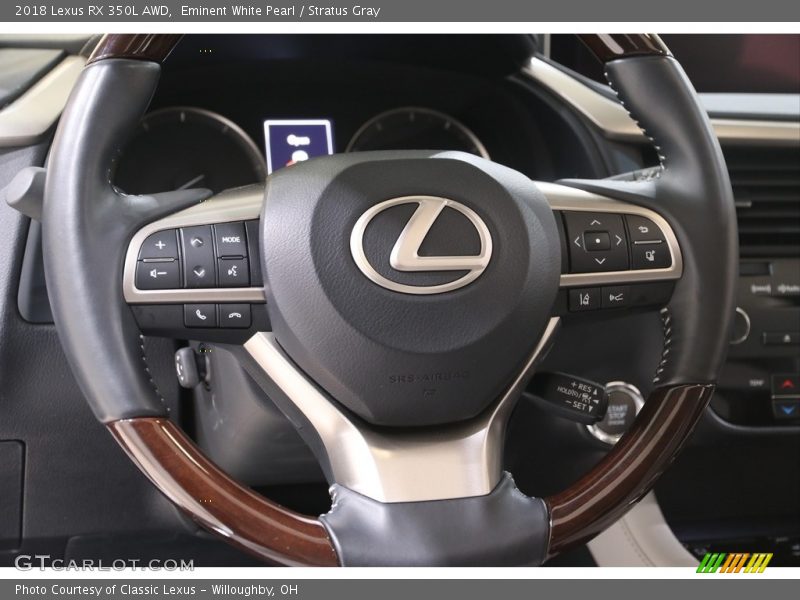 Eminent White Pearl / Stratus Gray 2018 Lexus RX 350L AWD