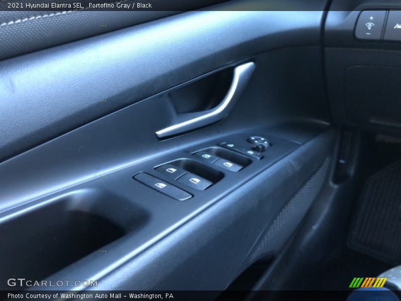 Portofino Gray / Black 2021 Hyundai Elantra SEL