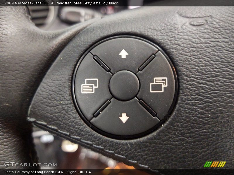 Steel Grey Metallic / Black 2009 Mercedes-Benz SL 550 Roadster