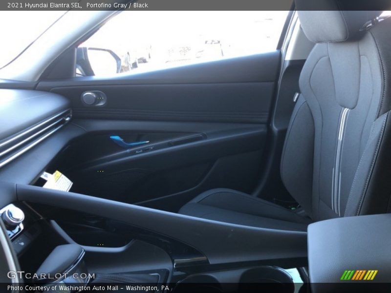 Portofino Gray / Black 2021 Hyundai Elantra SEL