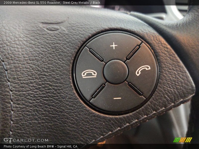 Steel Grey Metallic / Black 2009 Mercedes-Benz SL 550 Roadster