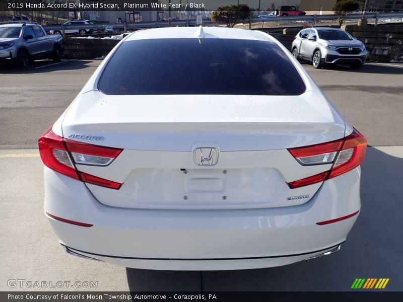 Platinum White Pearl / Black 2019 Honda Accord EX Hybrid Sedan