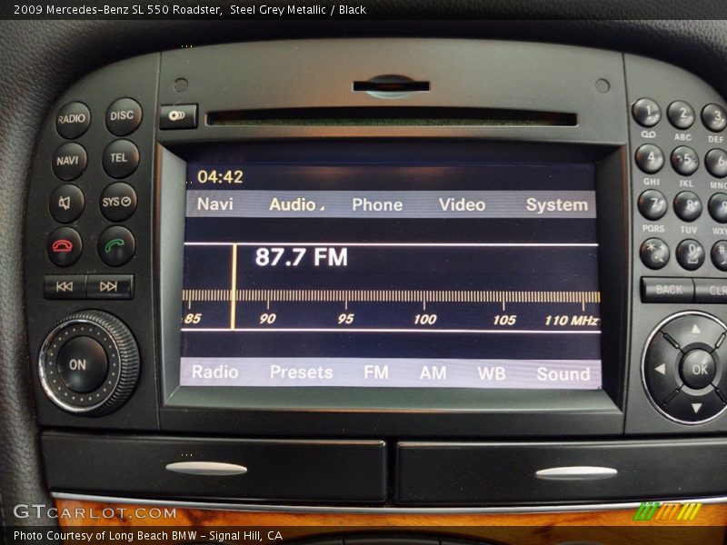 Steel Grey Metallic / Black 2009 Mercedes-Benz SL 550 Roadster