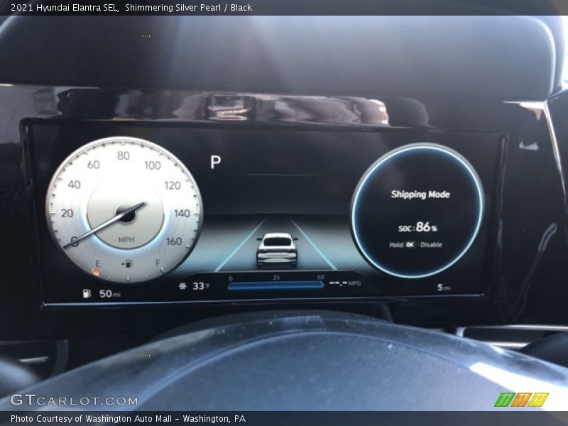 Shimmering Silver Pearl / Black 2021 Hyundai Elantra SEL