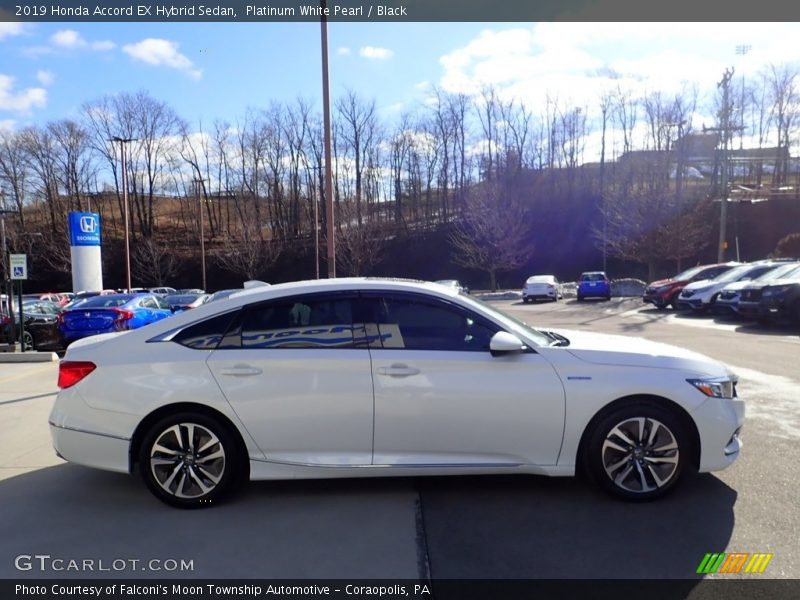 Platinum White Pearl / Black 2019 Honda Accord EX Hybrid Sedan