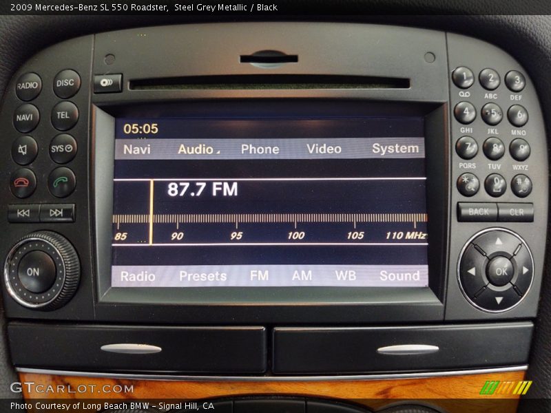 Steel Grey Metallic / Black 2009 Mercedes-Benz SL 550 Roadster