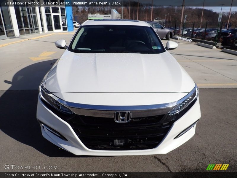 Platinum White Pearl / Black 2019 Honda Accord EX Hybrid Sedan