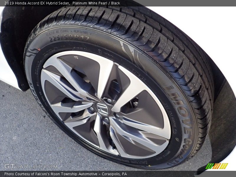 Platinum White Pearl / Black 2019 Honda Accord EX Hybrid Sedan