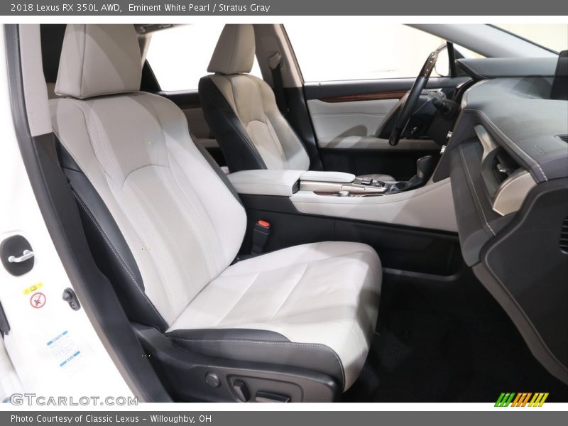 Eminent White Pearl / Stratus Gray 2018 Lexus RX 350L AWD