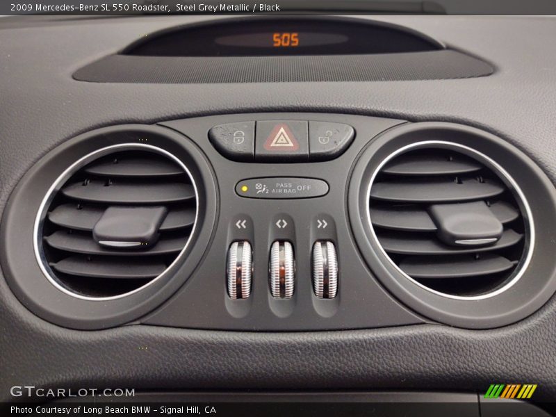 Steel Grey Metallic / Black 2009 Mercedes-Benz SL 550 Roadster