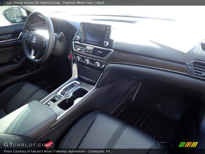 Platinum White Pearl / Black 2019 Honda Accord EX Hybrid Sedan