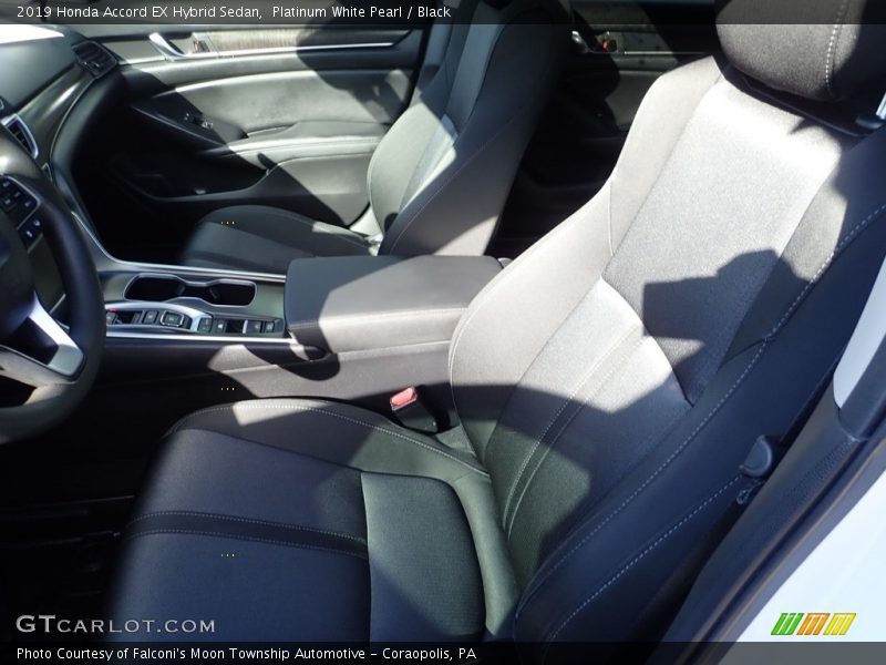 Platinum White Pearl / Black 2019 Honda Accord EX Hybrid Sedan