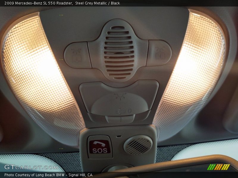 Steel Grey Metallic / Black 2009 Mercedes-Benz SL 550 Roadster