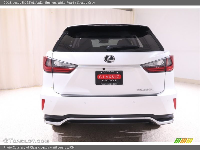 Eminent White Pearl / Stratus Gray 2018 Lexus RX 350L AWD