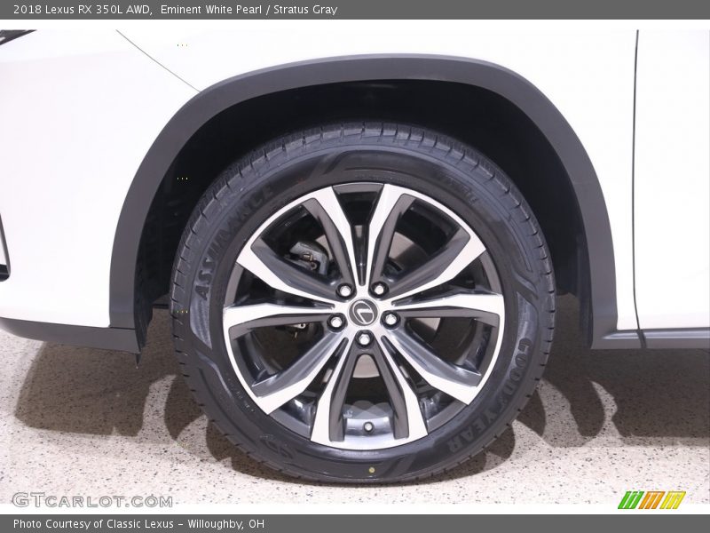 Eminent White Pearl / Stratus Gray 2018 Lexus RX 350L AWD