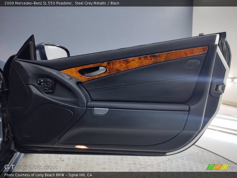 Steel Grey Metallic / Black 2009 Mercedes-Benz SL 550 Roadster