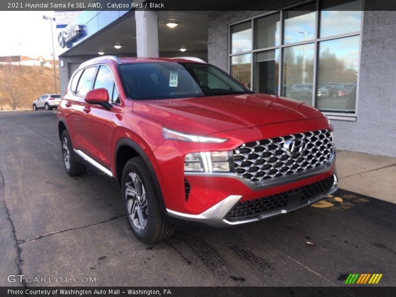 Calypso Red / Black 2021 Hyundai Santa Fe SEL AWD