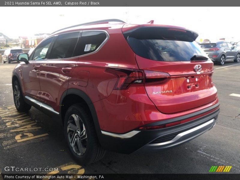 Calypso Red / Black 2021 Hyundai Santa Fe SEL AWD