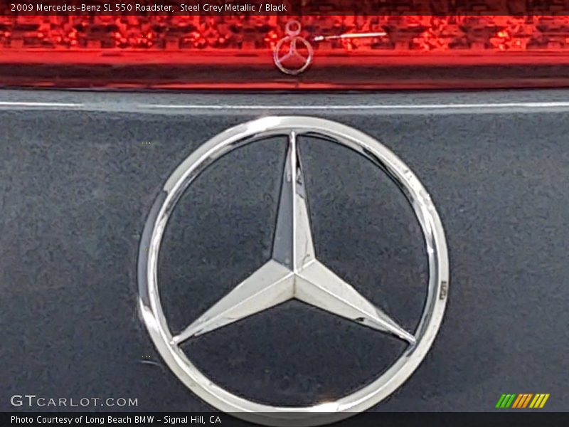 Steel Grey Metallic / Black 2009 Mercedes-Benz SL 550 Roadster